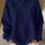 Michaela – Eleganter Damenpullover mit Knöpfen