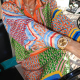 Anneliese | Einzigartige Bluse Colorata mit Look tropisch