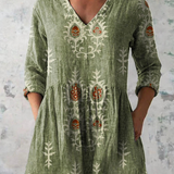 Frederike | Lange Bluse mit V-Ausschnitt