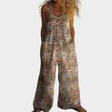 Berthe | Fließender bedruckter Jumpsuit