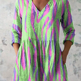 Wilhelmine | Lange Bluse mit V-Ausschnitt