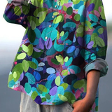 Lotte | Legere Damenbluse mit Waldkunst-Print