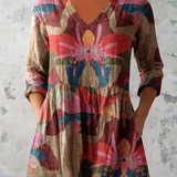 Marieke | Lange Bluse mit V-Ausschnitt
