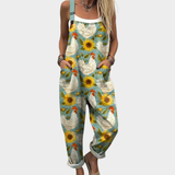 Bequeme bedruckte Latzhose