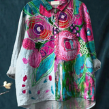 Martha | Legeres T-Shirt mit Vintage-Blumenprint