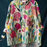 Ida | Legeres Damen-T-Shirt im Vintage-Stil mit Blumenmuster