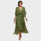 Monica Chiffon - Kleid mit V-Ausschnitt