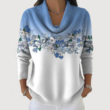 Gabriela – Blumiger Pullover mit Kragen