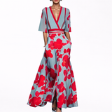 Edith | Elegantes Maxikleid mit tiefem Ausschnitt