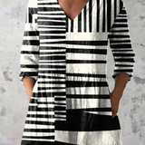 Mona | Lange Bluse mit V-Ausschnitt