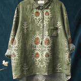 Rose | Legere Damenbluse mit ethnischem Vintage-Blumenprint