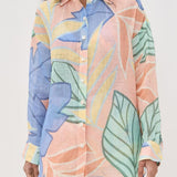 Karin | Kurzes Set mit Print Foglie tropisch