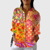 Sibylle | Leichte farbenfrohe Bluse mit Print