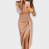 Lena - Elegantes Kleid mit schulterfreien Trägern