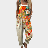 Bequeme bedruckte Latzhose