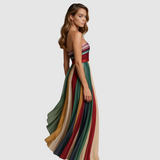 Sára - Ärmelloses farbenfrohes Kleid
