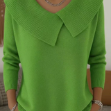 Karolína – Eleganter Strickpullover mit markantem Kragen
