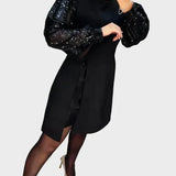 Iwona - Elegantes Kleid mit funkelnden Puffärmeln