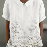 Tabea | Bluse mit Blumenstickerei