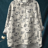 Rose | Legere Bluse mit niedlichem Hundeprint