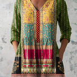 Wanda | Lange Bluse mit V-Ausschnitt