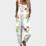 Bequeme bedruckte Latzhose