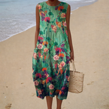 Bequemes ärmelloses Sommerkleid