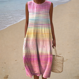 Bequemes ärmelloses Sommerkleid