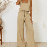 Helene | Set aus minimalistischem Top und ausgestellter Hose
