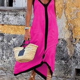 Verena | Midikleid im Colour-Block-Design Stil Lavechic Île