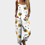 Bequeme bedruckte Latzhose