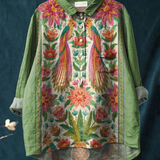 Ida | Legeres Damen-T-Shirt im Vintage-Stil mit Blumenmuster