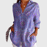 Zita | Leichte farbenfrohe Bluse mit Print