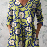 Evelin | Lange Bluse mit V-Ausschnitt