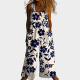 Helga | Fließender bedruckter Jumpsuit