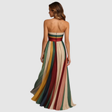 Sára - Ärmelloses farbenfrohes Kleid