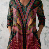Lore | Lange Bluse mit V-Ausschnitt