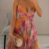 Antonia | Maxikleid Blumenprint mit V-Ausschnitt