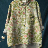 Lotte | Legeres T-Shirt mit Vintage-Blumen- und Tierprint