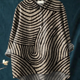 Lotte | Legere Bluse mit kreisförmigem Linienprint