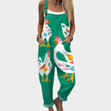 Bequeme bedruckte Latzhose