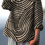Lotte | Legere Bluse mit kreisförmigem Linienprint