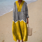 Figurschmeichelndes Sommerkleid mit Print