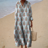 Figurschmeichelndes Sommerkleid mit Print