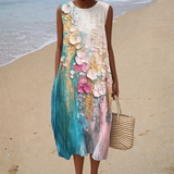 Bequemes ärmelloses Sommerkleid