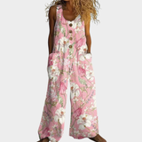Alma | Fließender bedruckter Jumpsuit