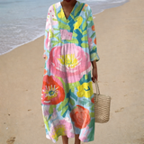 Figurschmeichelndes Sommerkleid mit Print