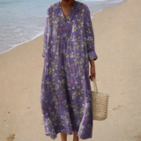 Figurschmeichelndes Sommerkleid mit Print