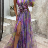 Franziska | Maxikleid plissiert mit Blumenmuster Sommerflucht