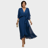 Monica Chiffon - Kleid mit V-Ausschnitt